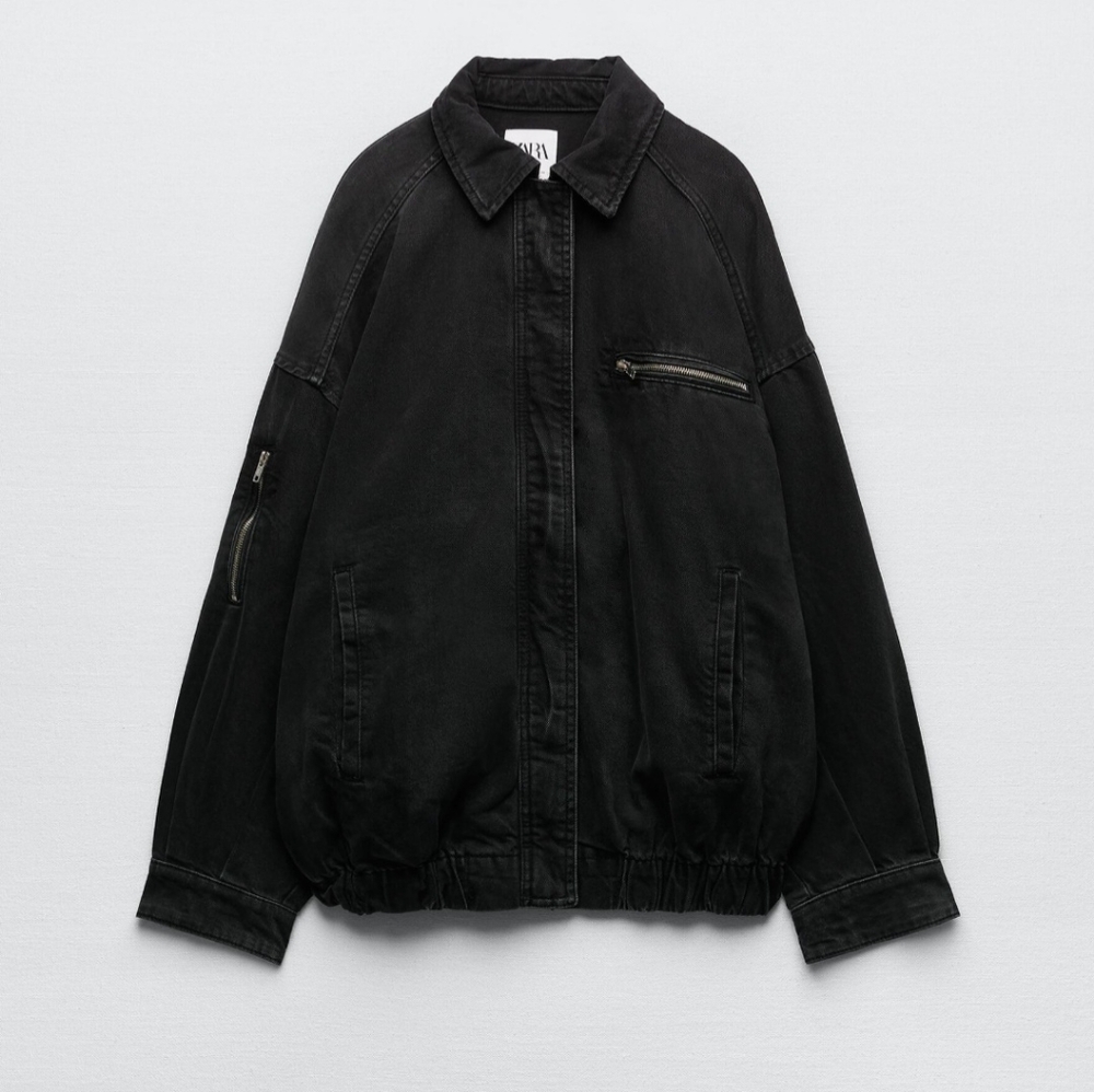 Zara | Oversized Denim Bomer